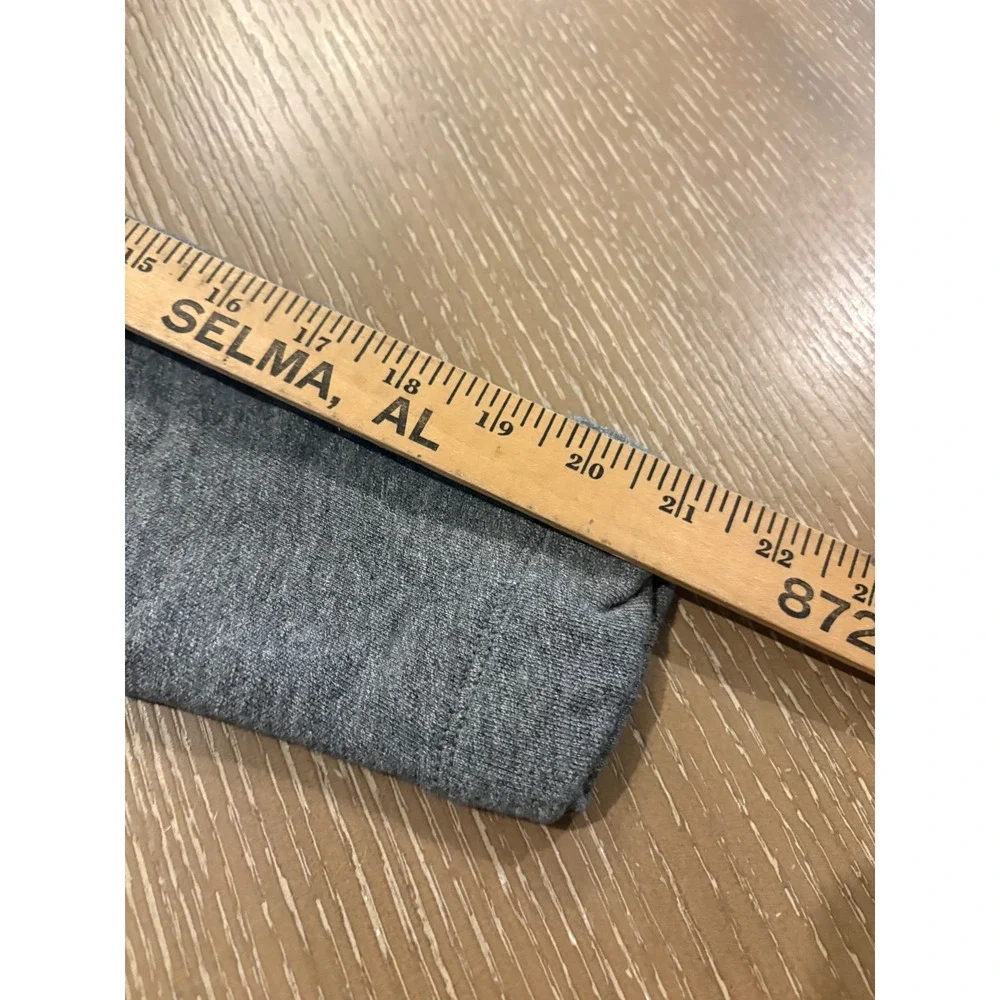 J.Crew Gray French Terry Sweatshirt Women's M Blue Pleated Ruffle Hem Top